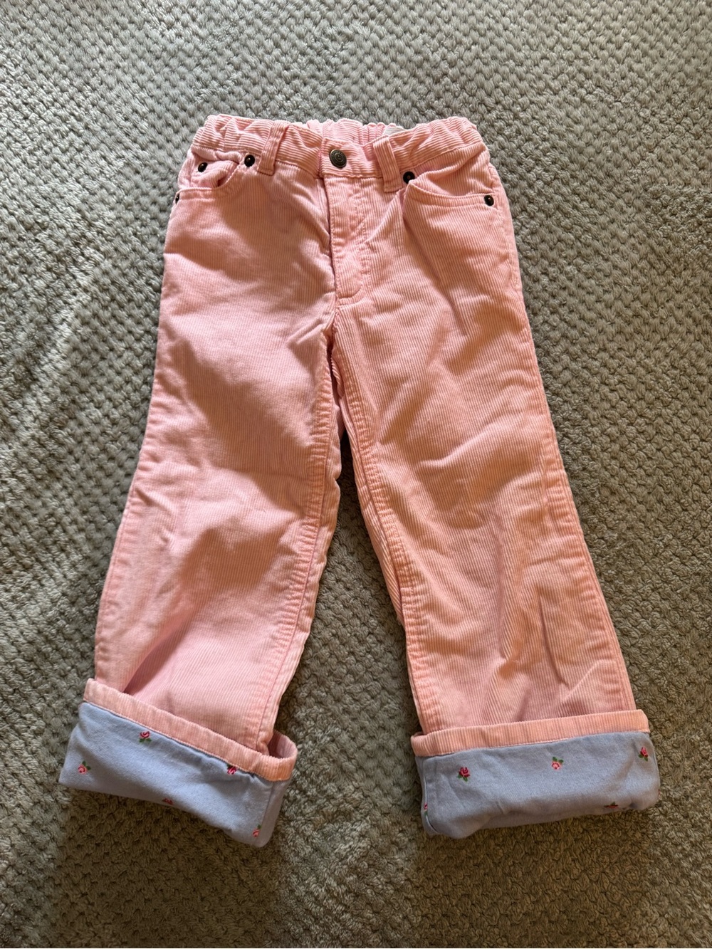 Pink Toddler Girls' Lands End Corduroy Pants, size 4